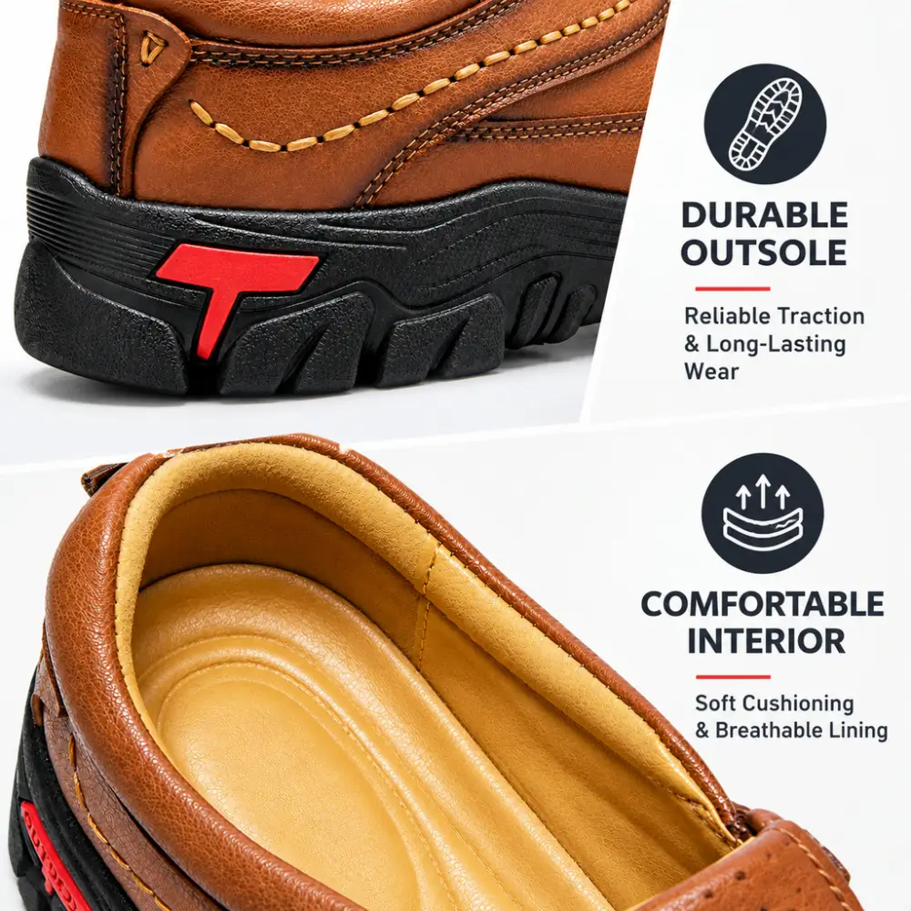 ⏰Limited Time 50% OFF🔥COMFYMORE® Men's Handmade Genuine Leather Orthopedic Walking Shoes