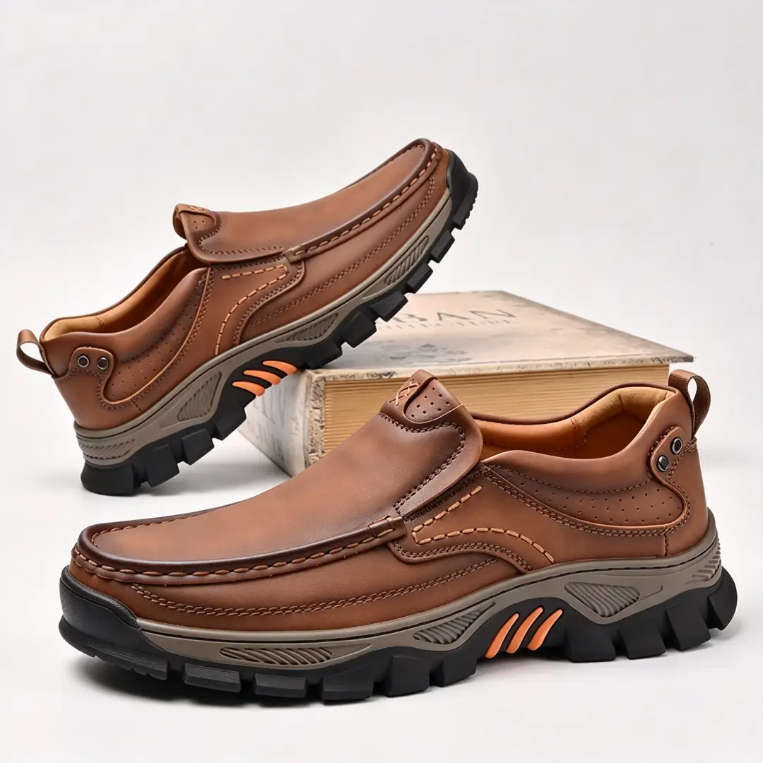 ⏰Promotion 50% OFF - Men's Orthopedic Comfortable Casual Genuine Leather Slip On Loafers