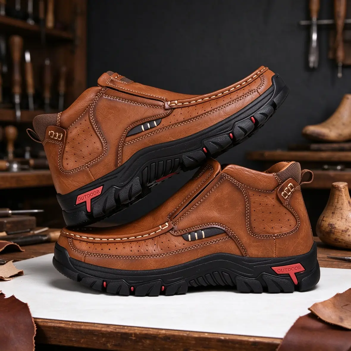 ⏰Limited Time 50% OFF🔥Men’s Orthopedic Genuine Leather Boots — Hands-Free Entry, Arch Support & Cushioned Comfort