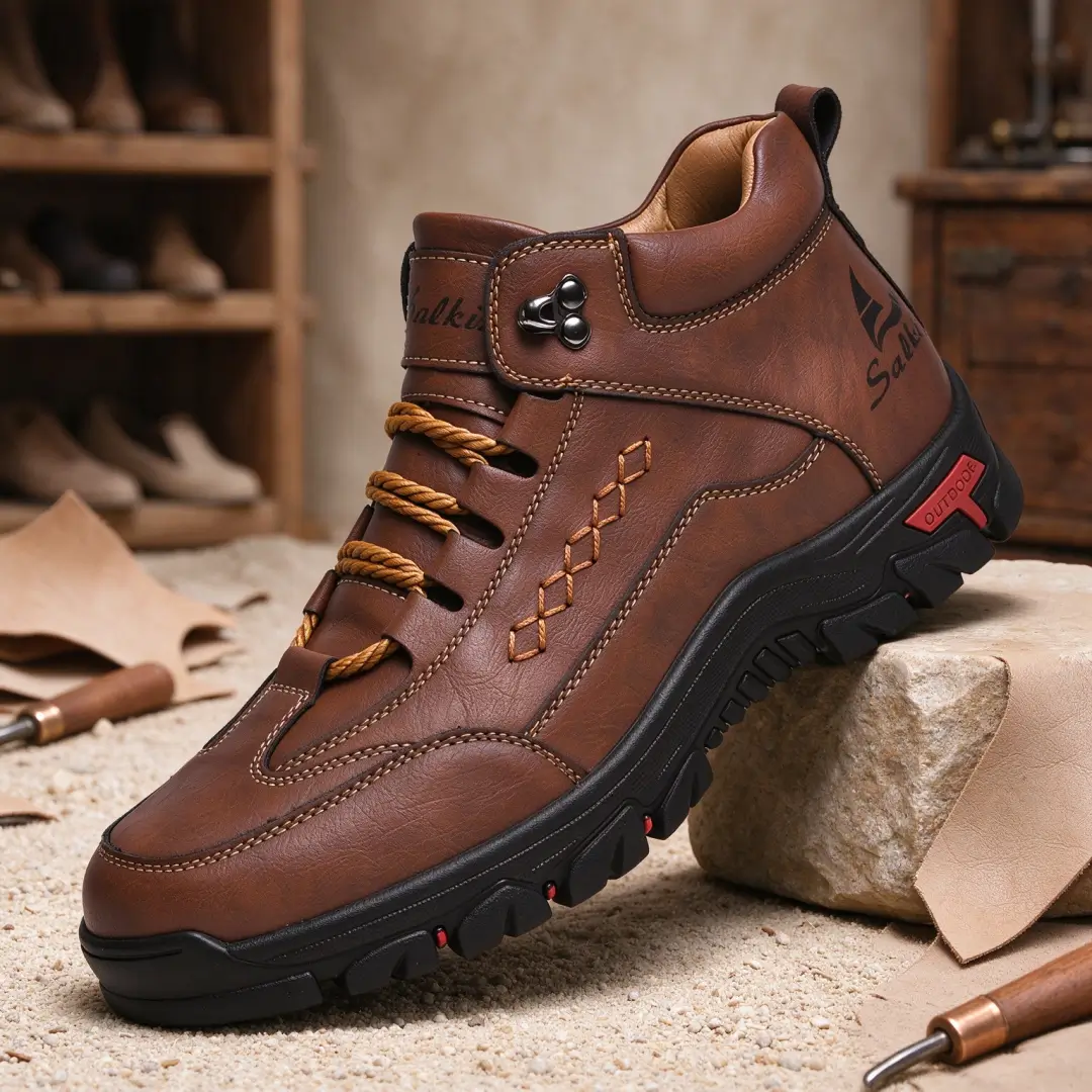 Men’s Orthopedic Outdoor Boots – Handcrafted Comfort, Arch Support & Rugged Durability