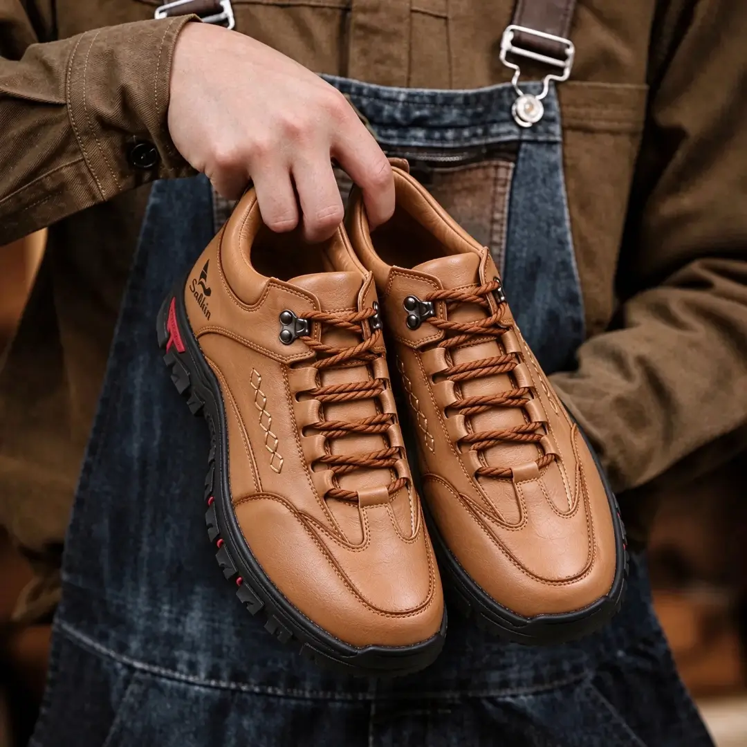 Men’s Orthopedic Outdoor Boots – Handcrafted Comfort, Arch Support & Rugged Durability
