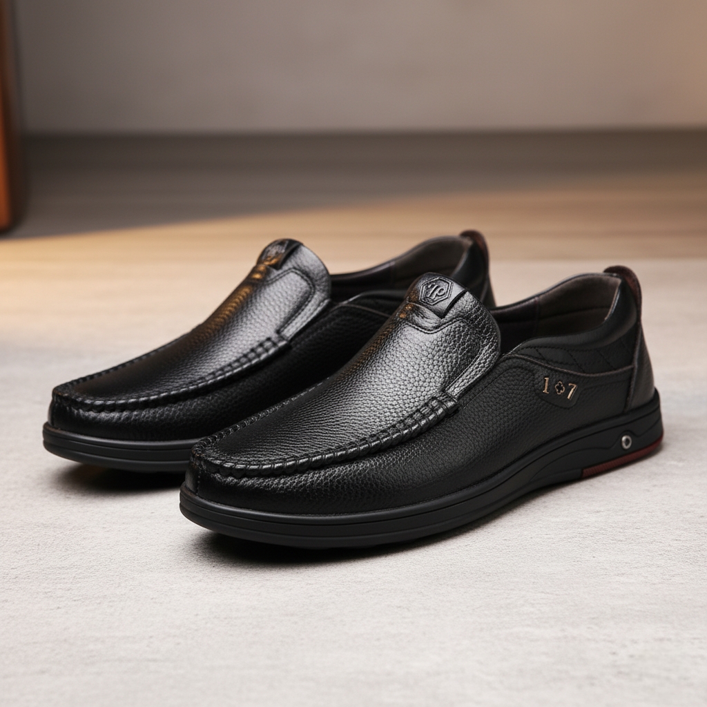 Last Day 50% OFF🔥Men's Genuine Leather Soft Insole Casual Business Slip On Loafers