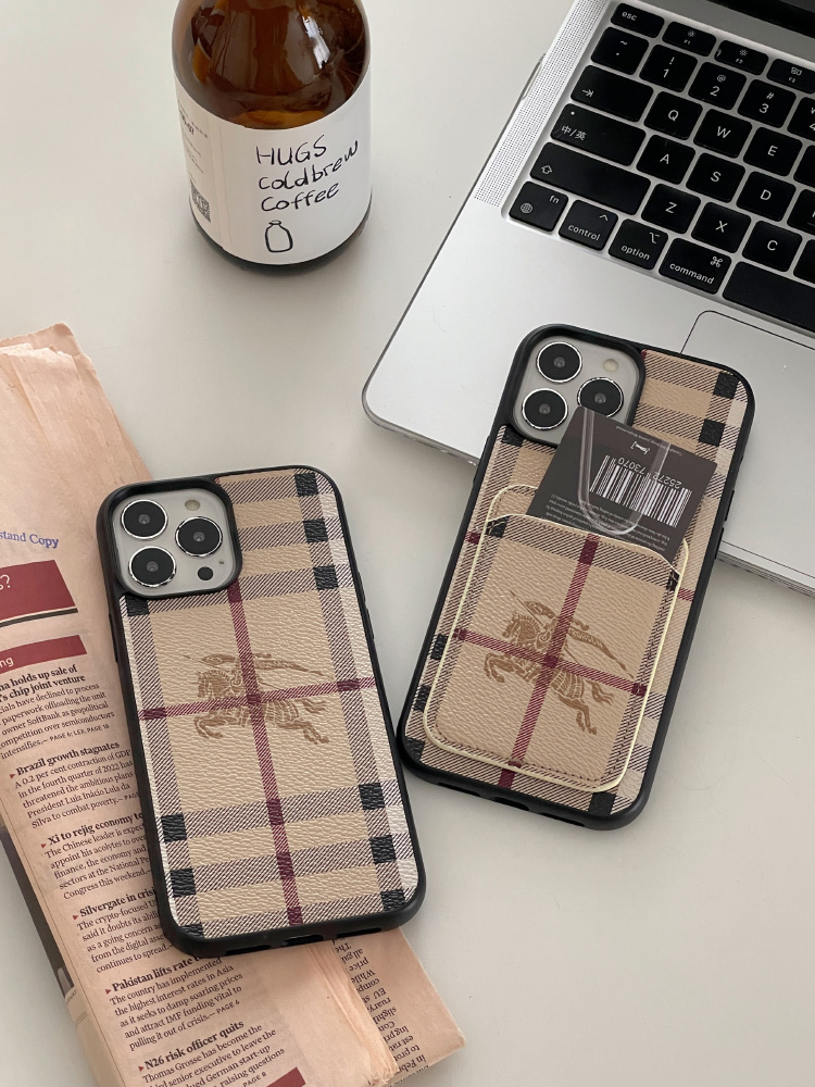 Leather Burberry iPhone Case-With Card Holder-DKK241420 Leather Burberry iPhone Case-With Card Holder-DKK241420