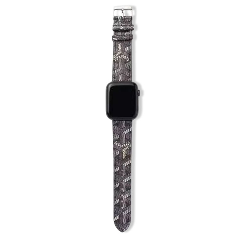 Luxury Leather GD Apple Watch Band Black-GBD251502