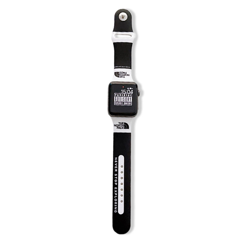Silica Gel TNF Apple Watch Band Black-BBD251428