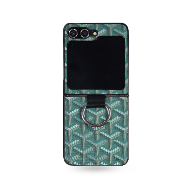 Leather GD Samsung Galaxy Z Flip Series Case With Holder Black -YSK250310