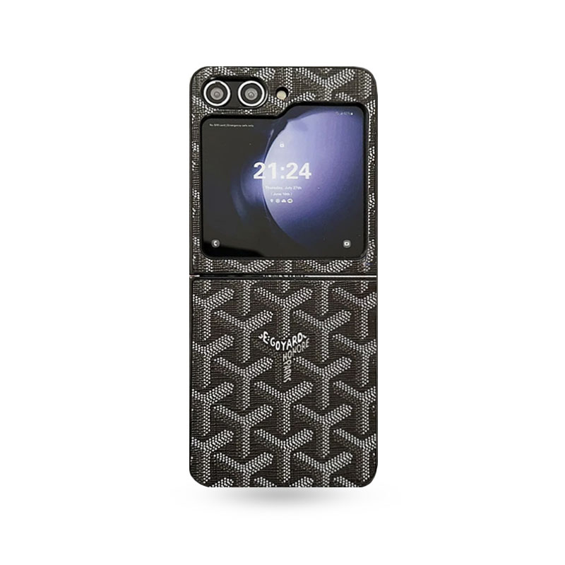 Leather GD Samsung Galaxy Z Flip Series Case  Black -HKL251514