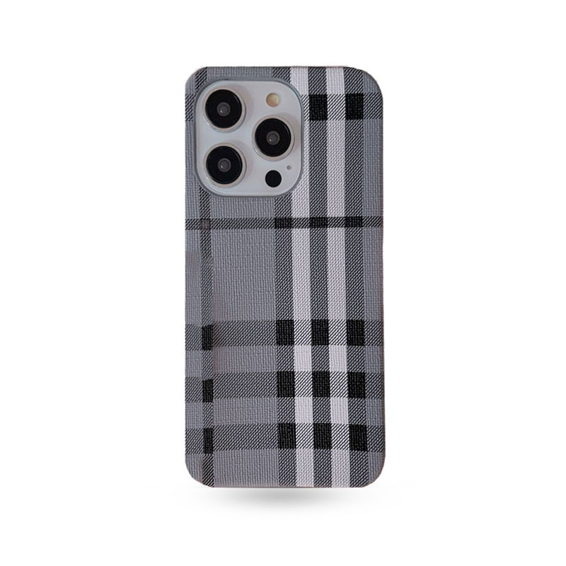 Leather BB iPhone Case Gray-YCB241553