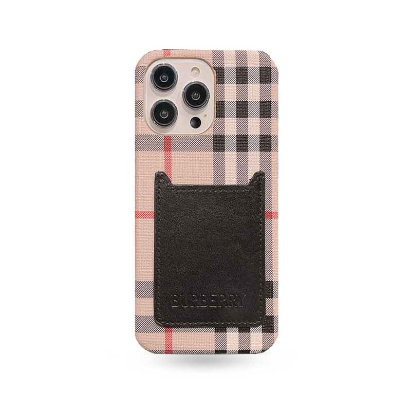 Classic BB iPhone Case With Card Holder Brown-BBK240830