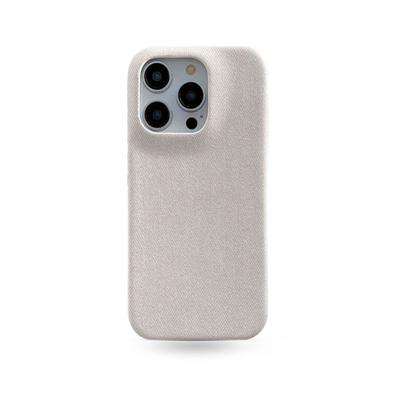 Denim Phone Case For iPhone White