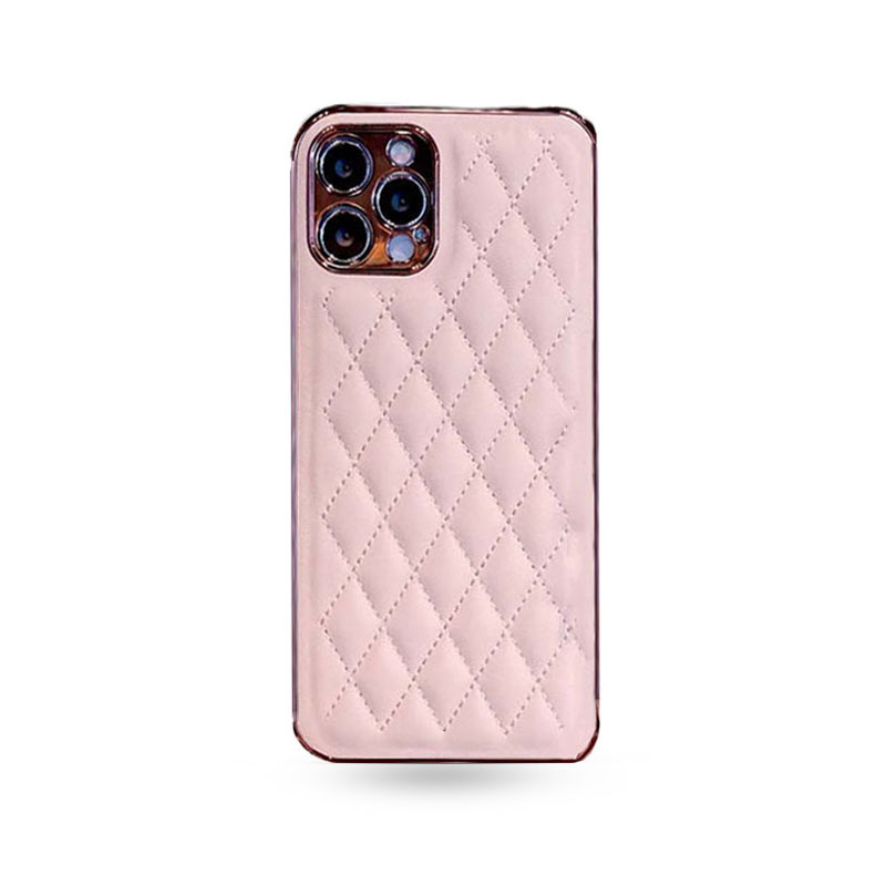 Rhombus  Phone Case For iPhone Pink