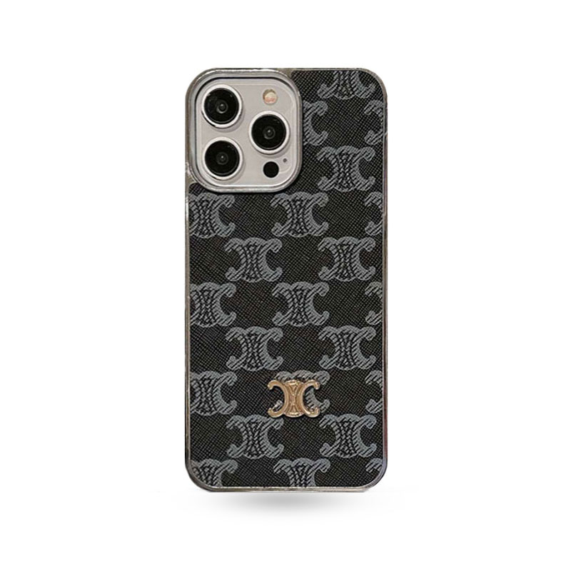 Leather CL iPhone Case Black-YCK241422