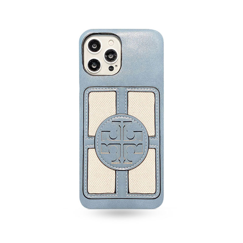Leather TB iPhone Case Blue -PZ241527