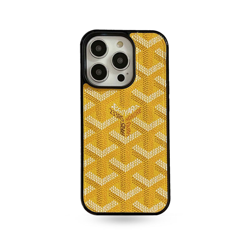 Leather GD iPhone Case  Yellow （Magsafe）-CXK241423
