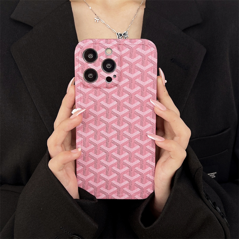 Pink Goyard iPhone Case