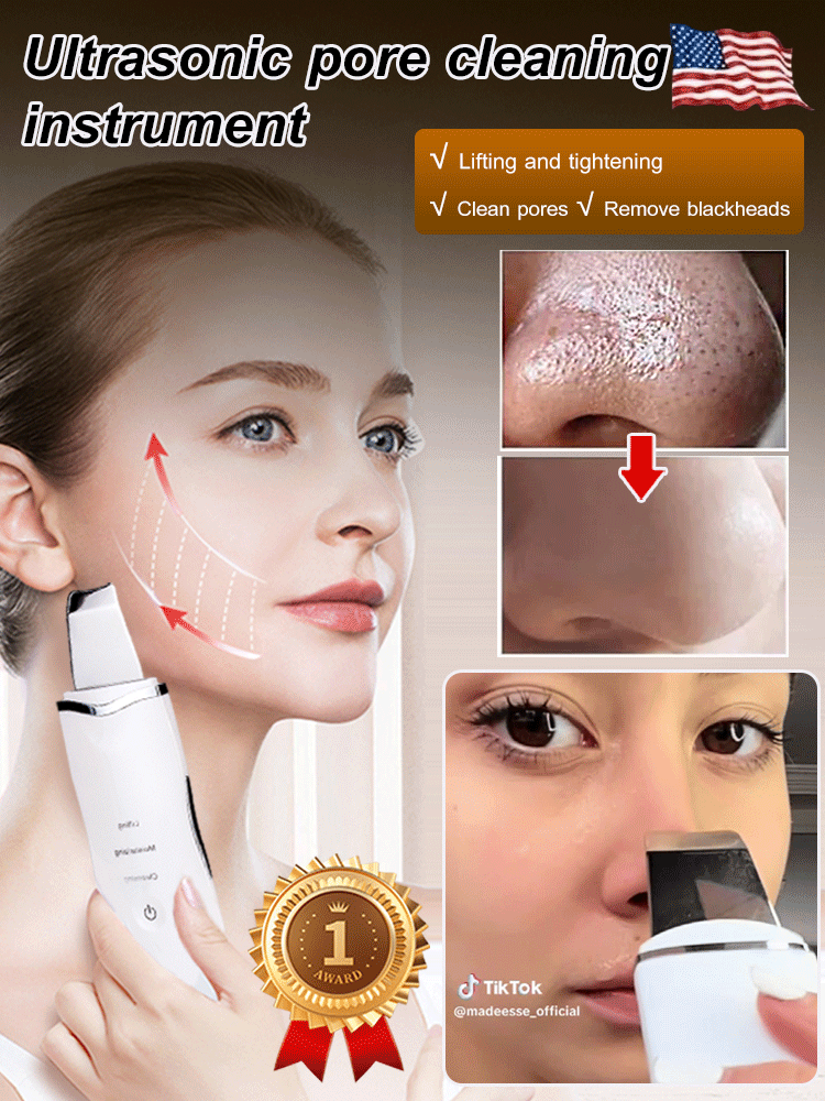 Ultrasonic pore cleaning instrument