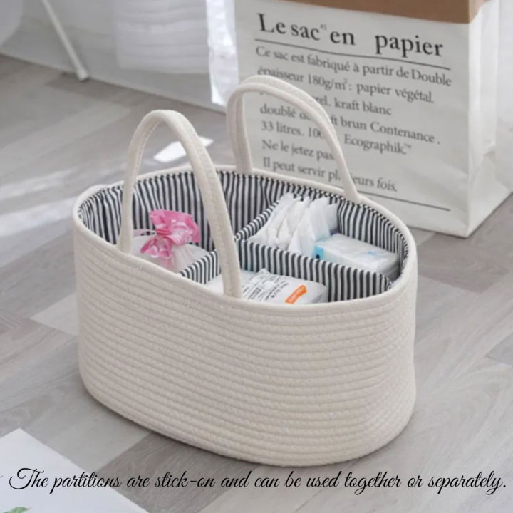 Baby Nappy Basket Nursery Storage Baby Shower Gift