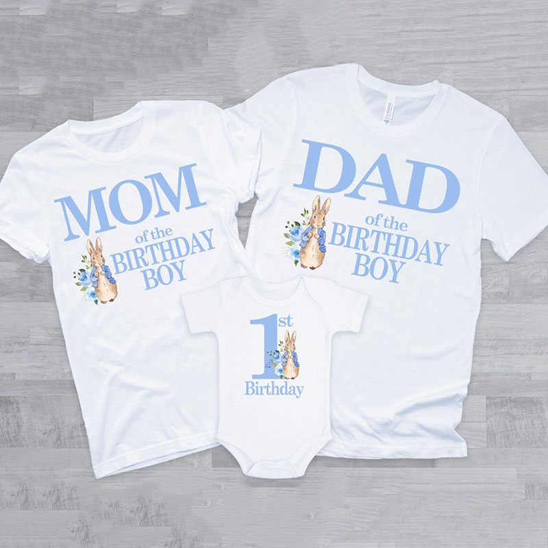 [Adult T-shirt]Peter Rabbit Birthday Boy Matching Family Shirts
