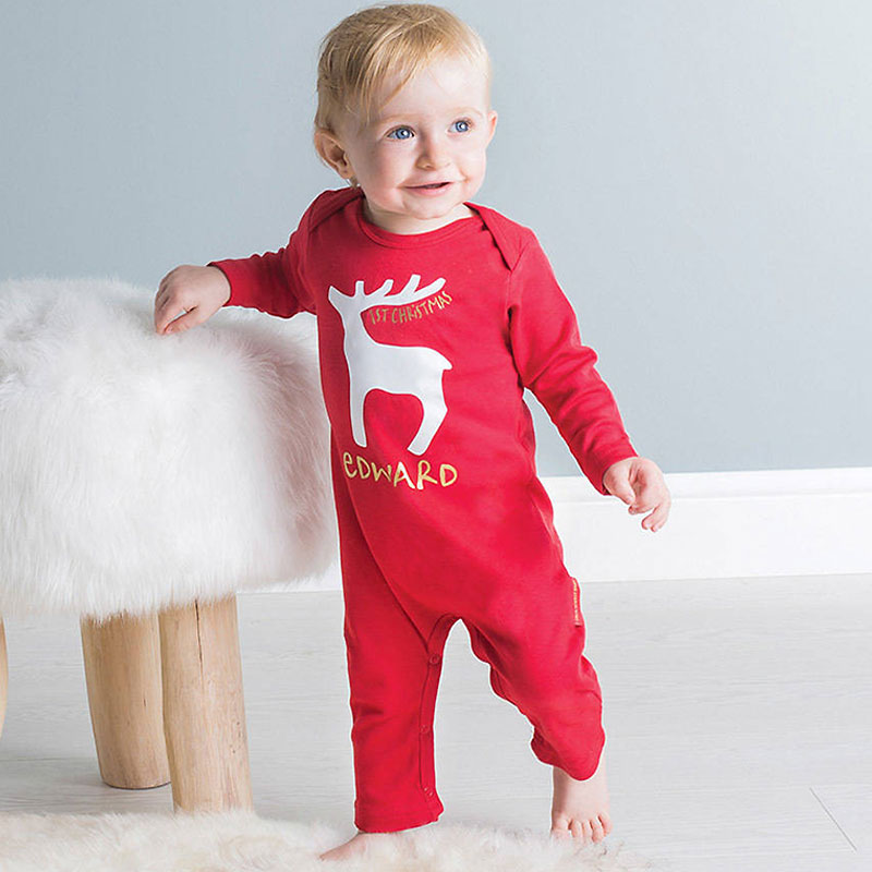 Customized Rudolf First Christmas Romper