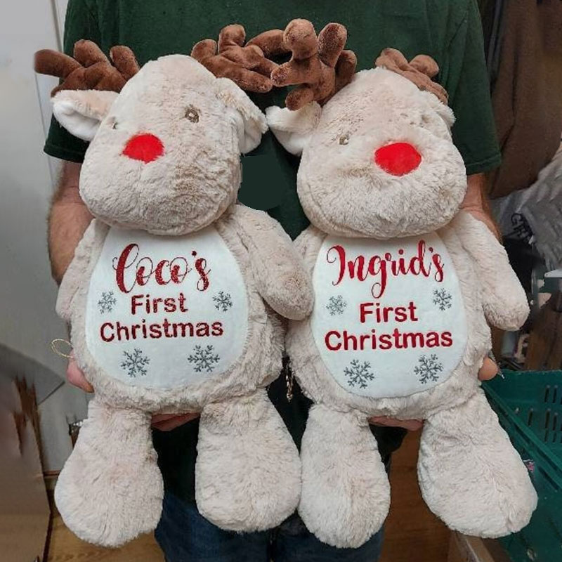 Personalized christmas Reindeer Teddy, Kids Christmas gift