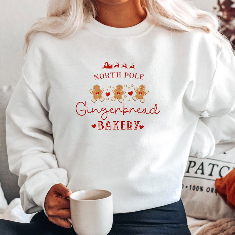 [Adults Hoodie]  North Pole Gingerbread Christmas Family Sweatshirt