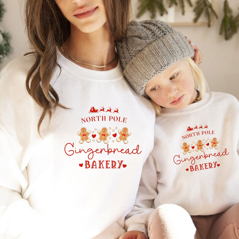 [Kids Hoodie] North Pole Gingerbread Christmas Family Sweatshirt