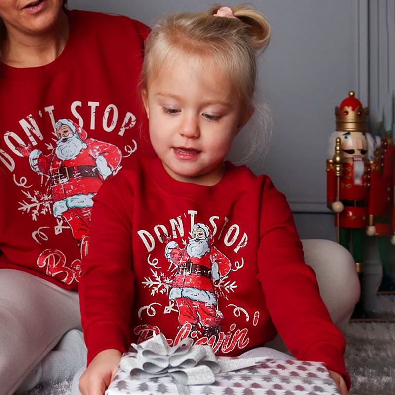 Don't Stop Believin' Kids Sweatshirt, Christmas Matching Gifts