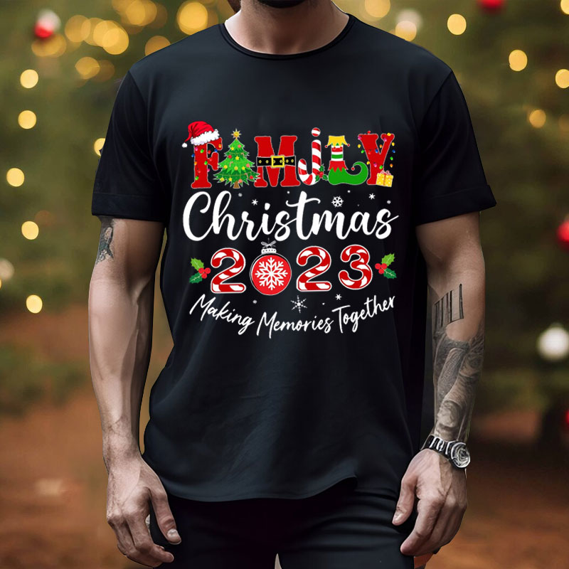 [Adult T-shirt] Family Christmas 2023 Making Memories Together Shirts