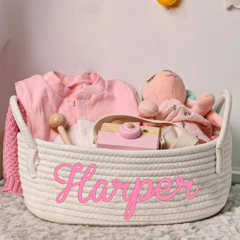 Personalized Name Basket Storage Toy basket