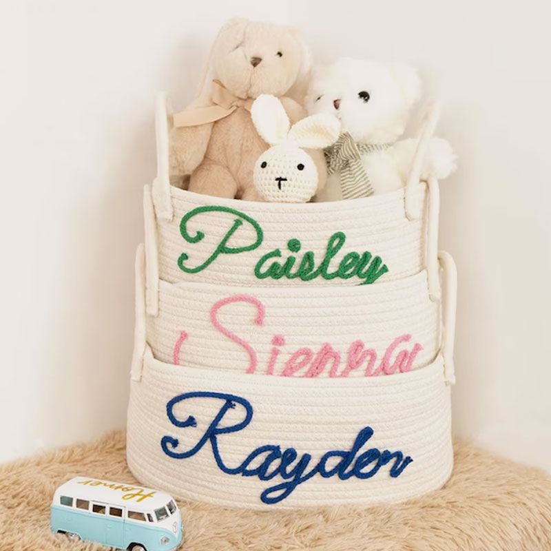 Cute Baby Gift Basket Storage Rope Cotton Basket