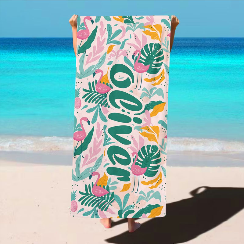 Flamingo Bachelorette Party Beach Towel