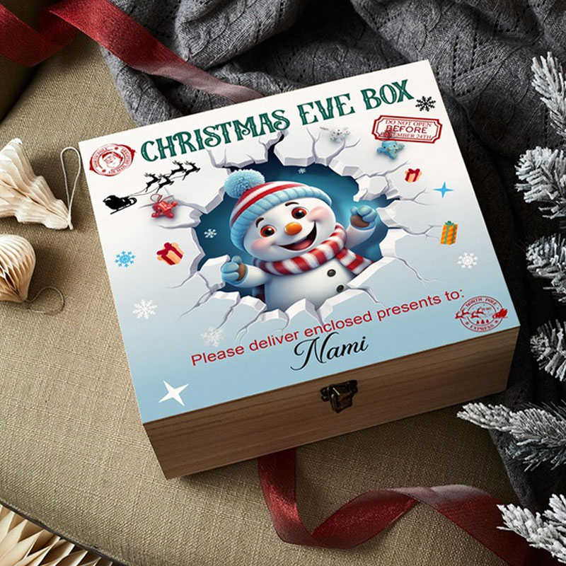 Personalised 3D Christmas Break Through Christmas Eve Box