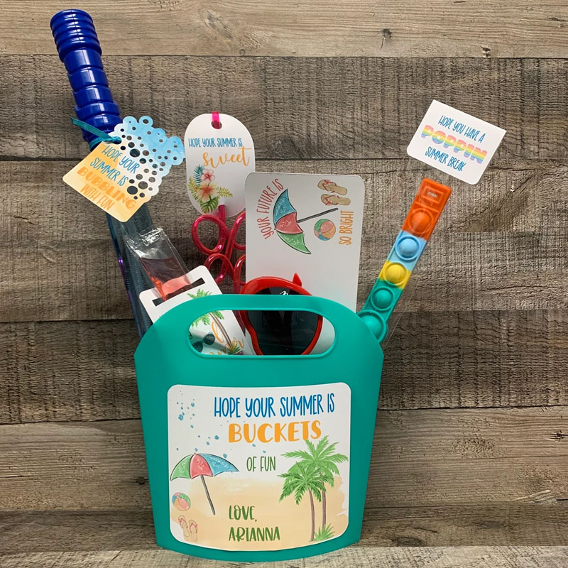 Personalized Summer Bucket Party Favor