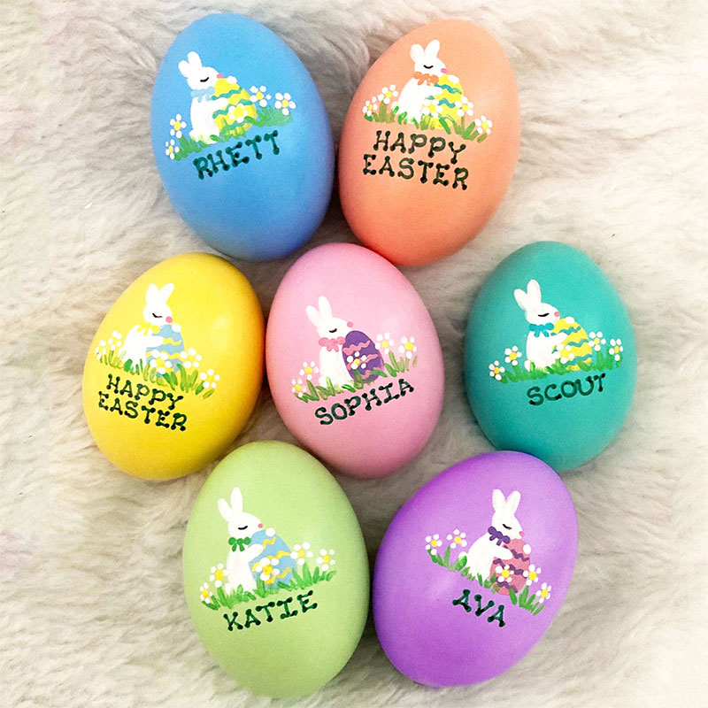 Personalized Wooden Easter Egg Cute Easter Gift