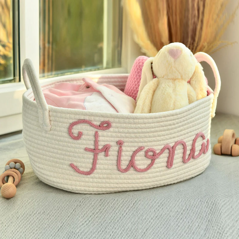 Rope Cotton Baby Gift Basket Toy Basket