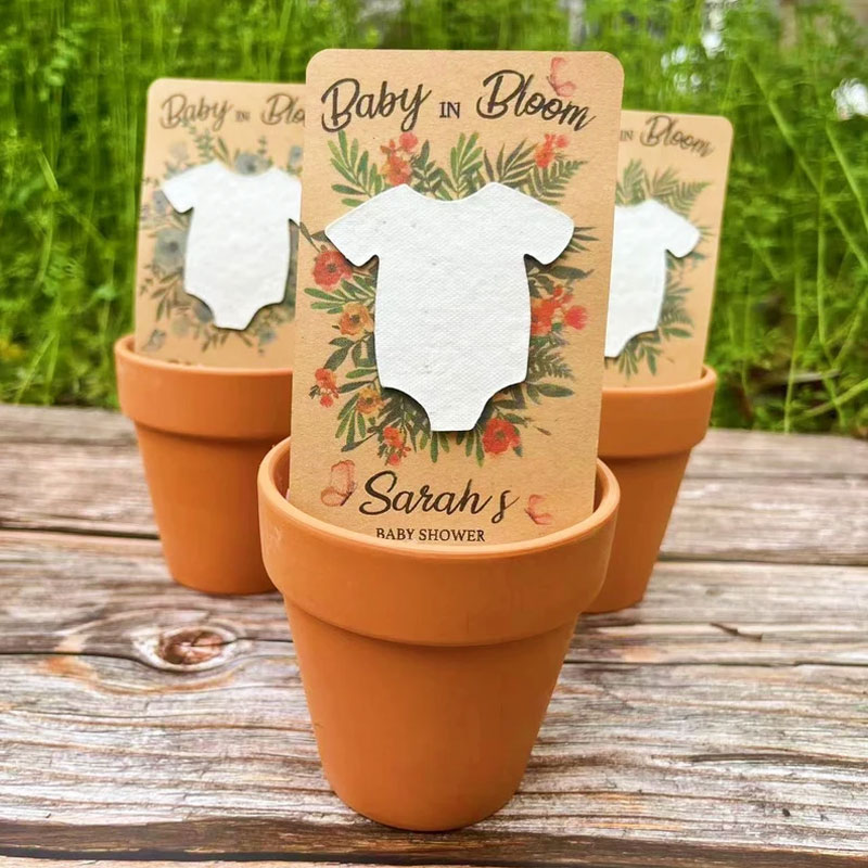 Seed Paper Baby Shower Favors Baby In Bloom