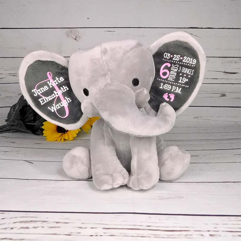 Baby Boy Gift Custom Shower Gifts Elephant Birth Stats Photo Prop