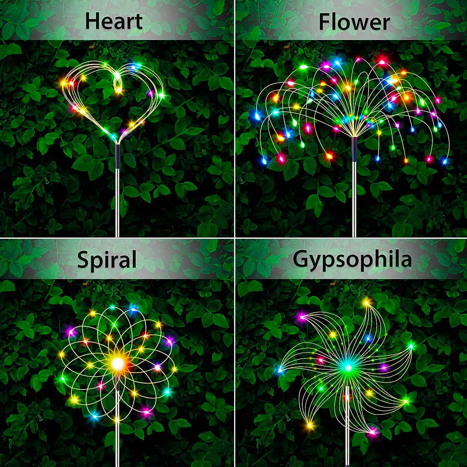 Last Day 70%OFF- Waterproof  Solar Garden Fireworks Lamp