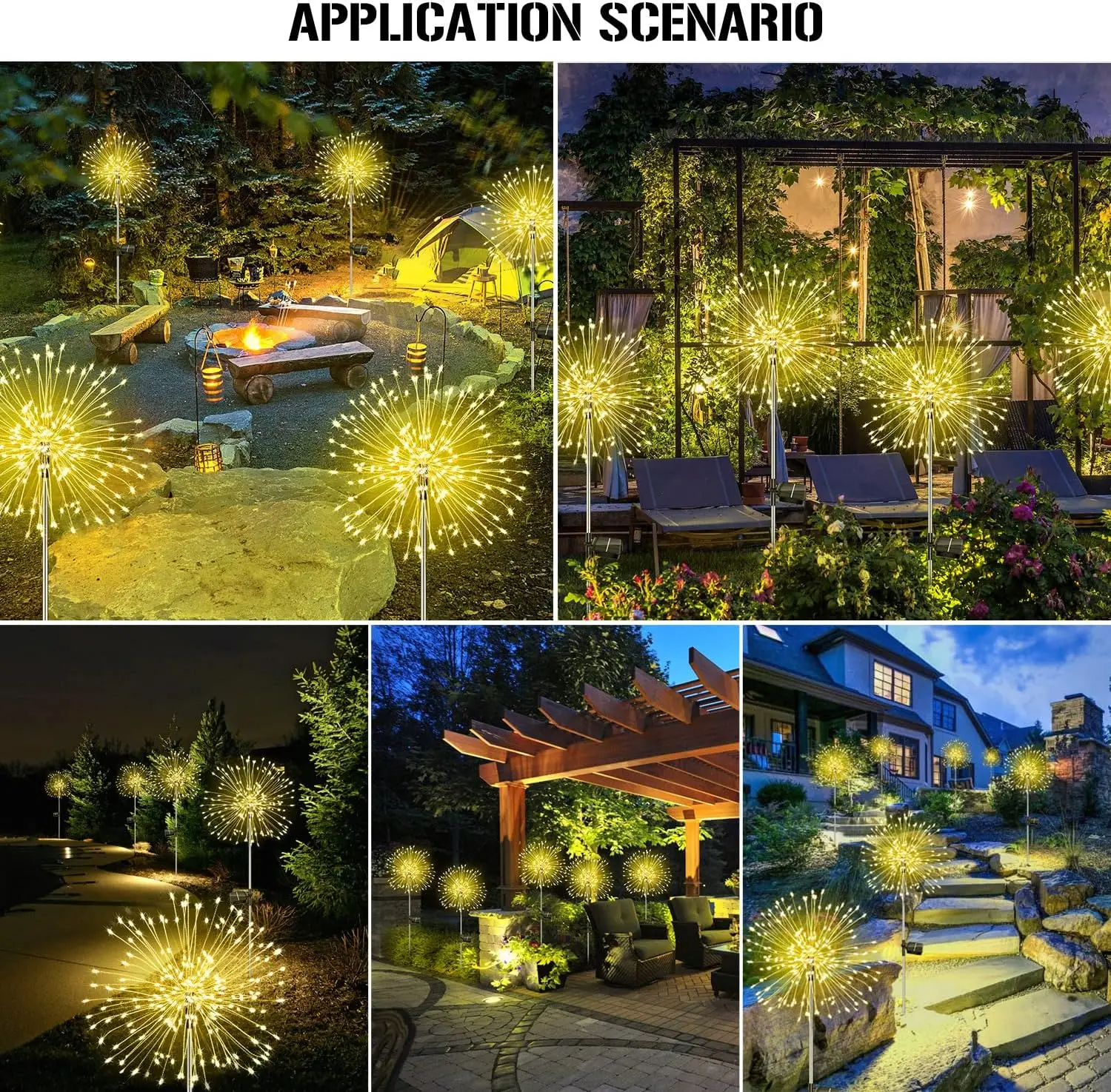 Last Day 70%OFF- Waterproof  Solar Garden Fireworks Lamp