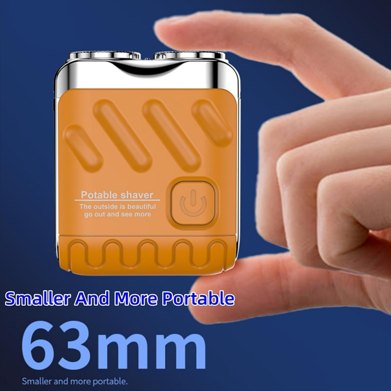 US1-Super mini electric shaver. Portable space-saving shaver for travelers. 9000 rpm, IPX7 waterproof.