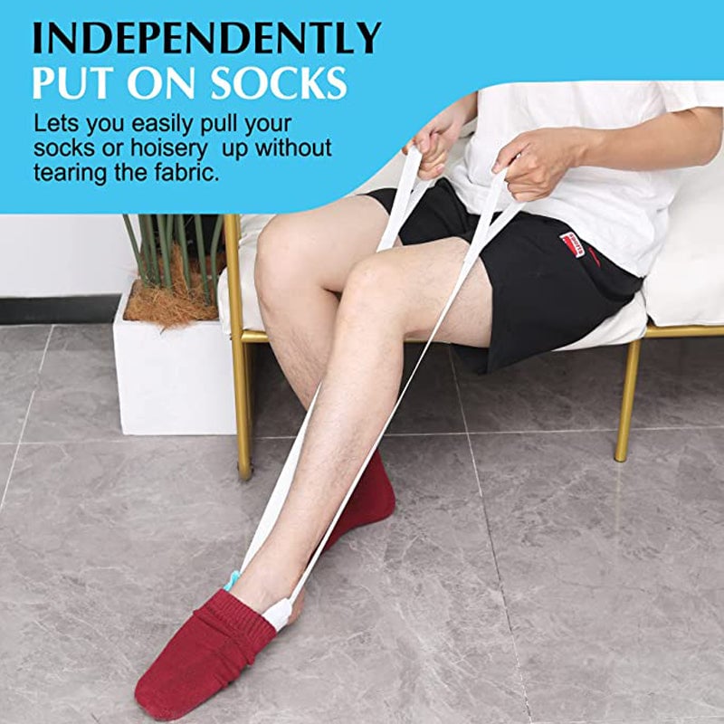 (🎁2023-Christmas Hot Sale🎁)Sock threader: No need to bend over to assist in wearing socks