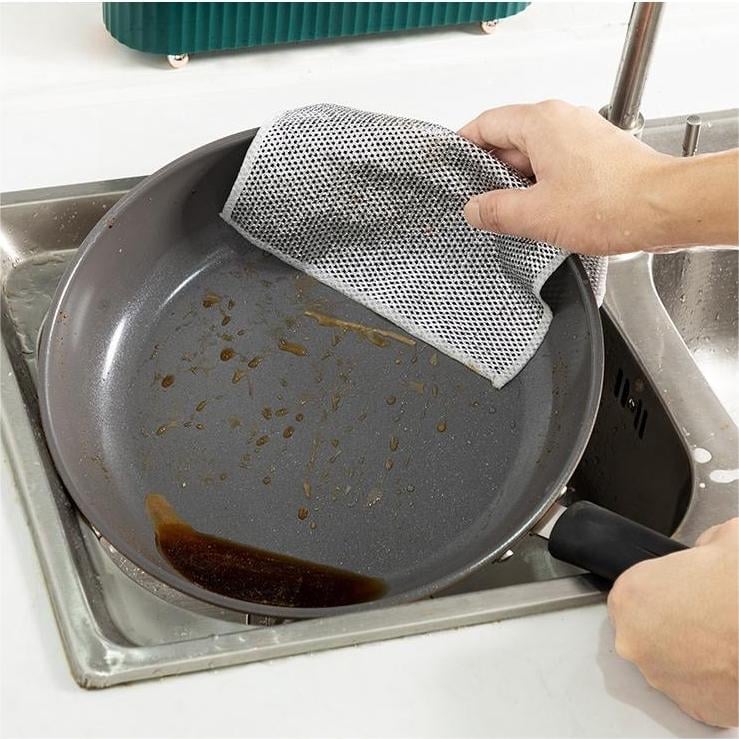 🔥Hot Sale —Multipurpose Wire Dishwashing Rags for Wet and Dry