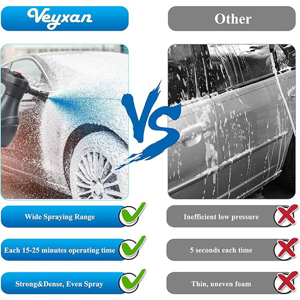 💥LAST DAY SALE 49% OFF-Electric Foam Sprayer Car Wash Water Gun With Cannon