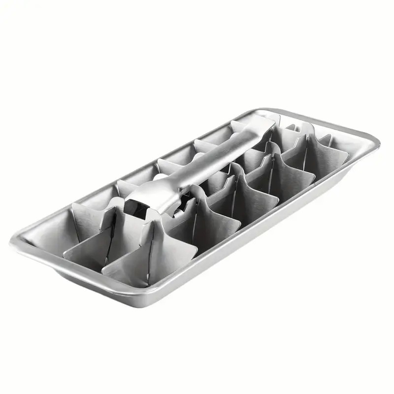 Stainless Steel Ice Cube Tray With Easy Release Handle