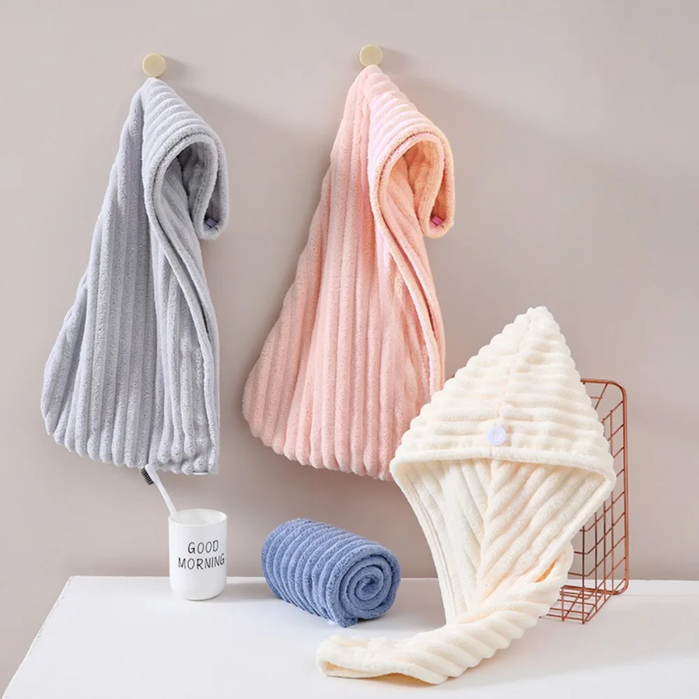 Coral Fleece Thickened Dry Hair Hat