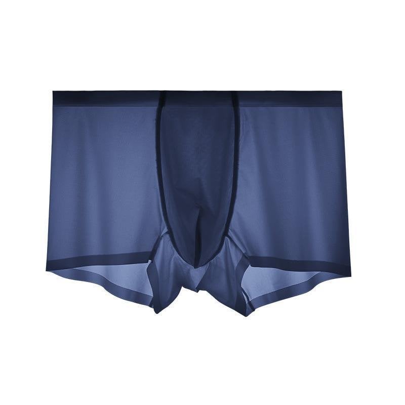 3 Pcs Men's New Ice Silk Seamless Boxer Briefs