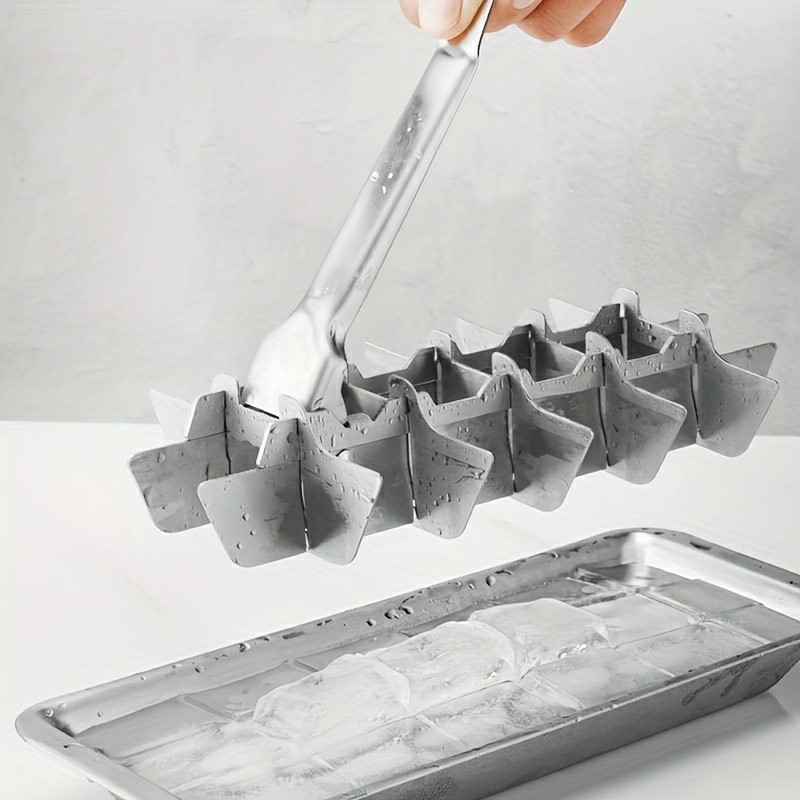 Stainless Steel Ice Cube Tray With Easy Release Handle