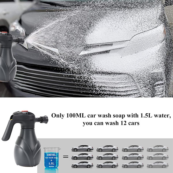 💥LAST DAY SALE 49% OFF-Electric Foam Sprayer Car Wash Water Gun With Cannon