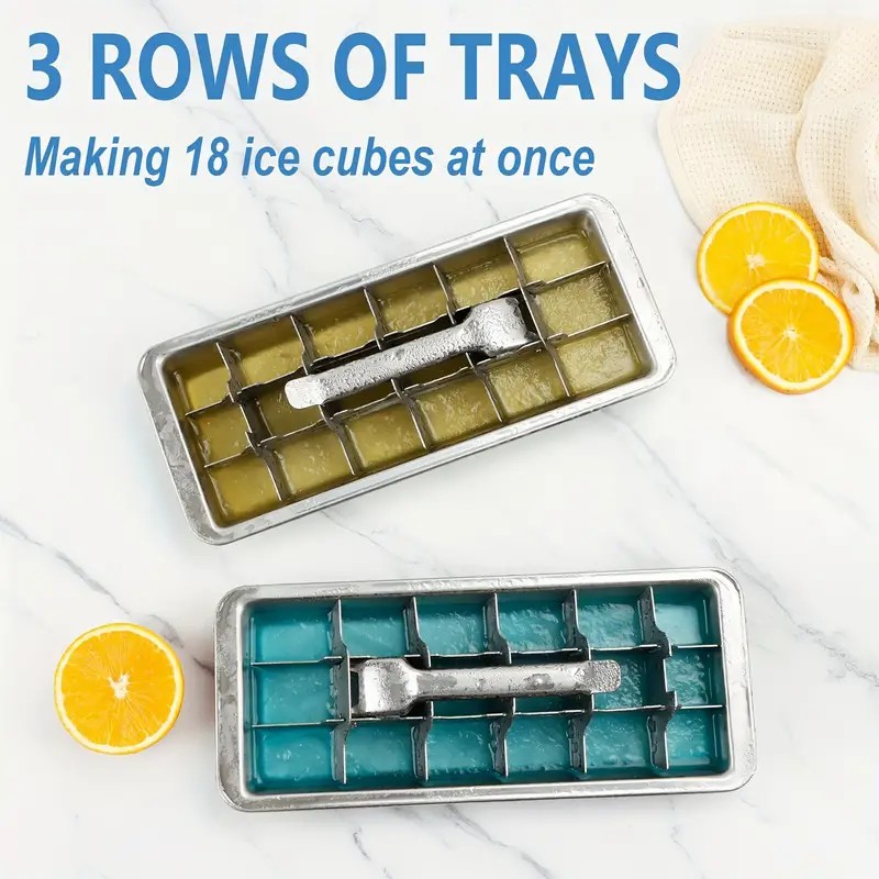 Stainless Steel Ice Cube Tray With Easy Release Handle