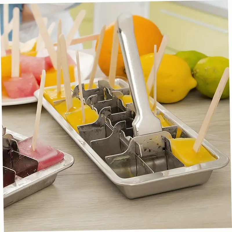 Stainless Steel Ice Cube Tray With Easy Release Handle